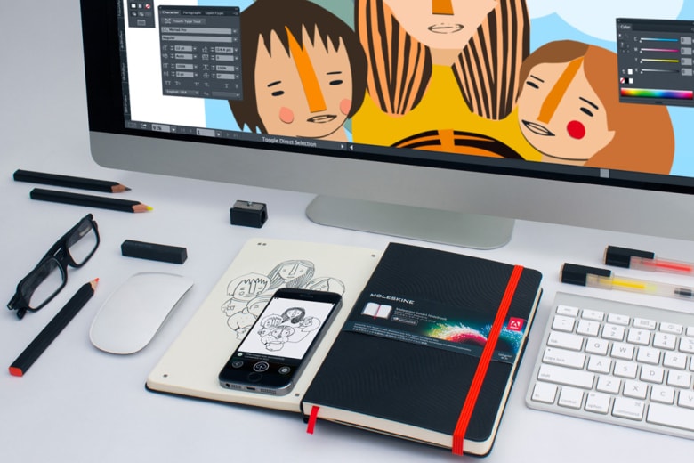Adobe Creative Cloud x Moleskine 聯名智能筆記本
