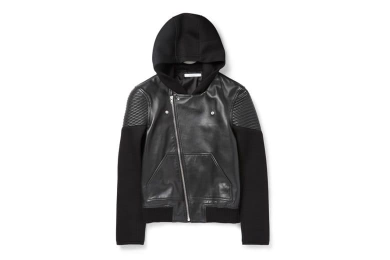 Givenchy Leather and Neoprene 連帽夾克