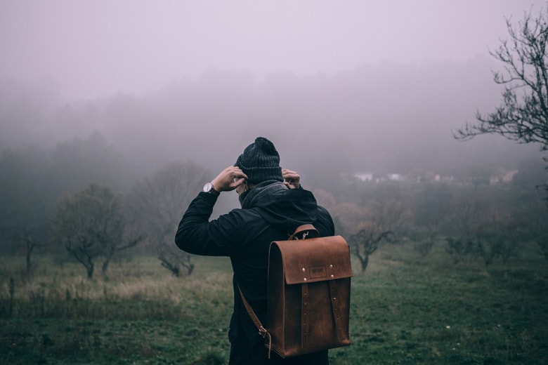 MIFLAND Deluxe Leather Rucksack「Luggage Brown」背包