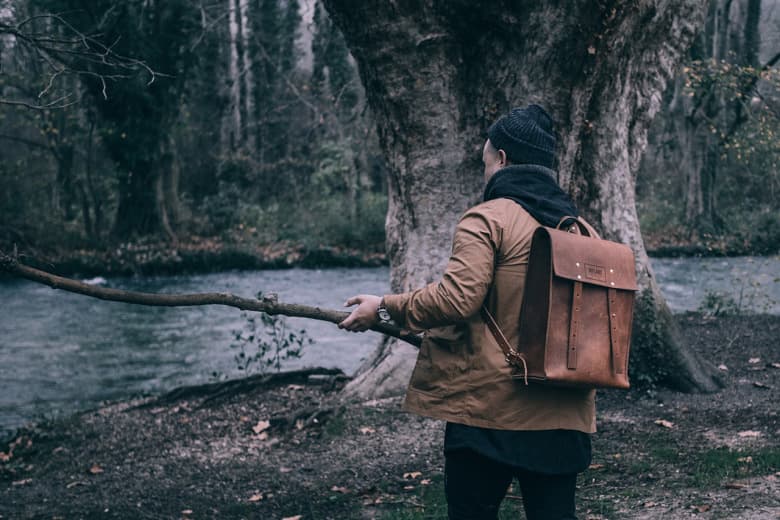 MIFLAND Deluxe Leather Rucksack「Luggage Brown」背包