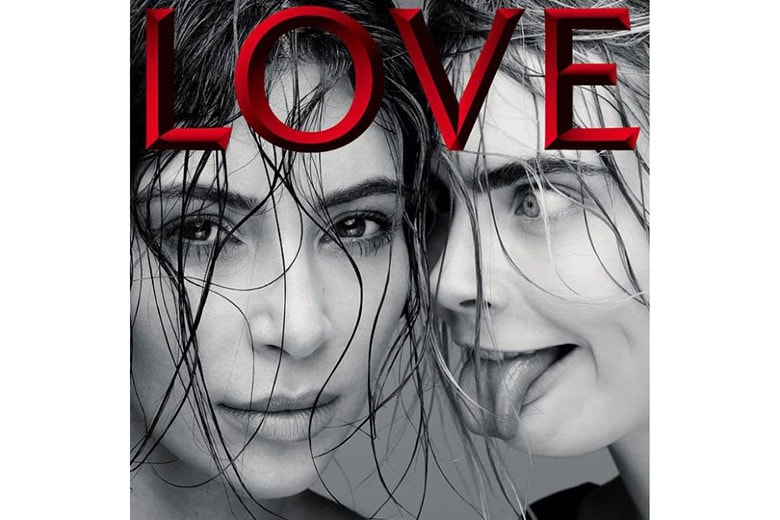 Kim Kardashian 與 Cara Delevingne 攜手登上《LOVE Magazine》最新一期封面