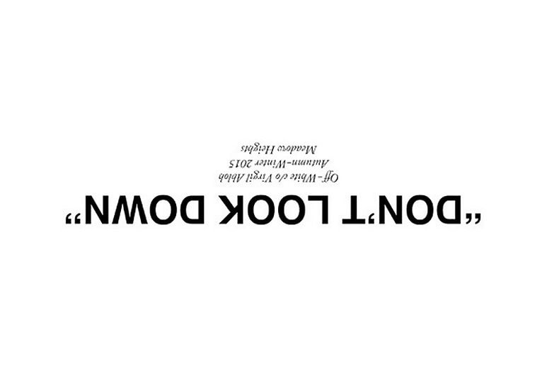 OFF-WHITE c/o VIRGIL ABLOH 2015 秋冬「Don’t Look Down」系列預告