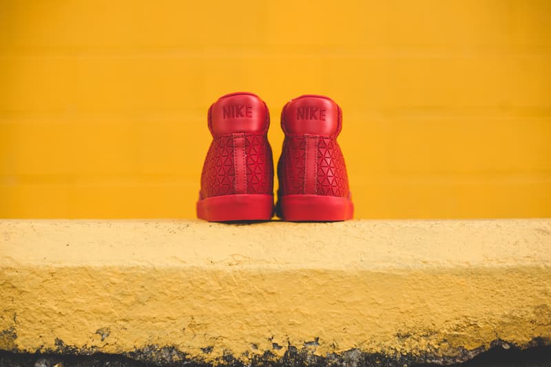 細覽 Nike Blazer Mid Metric 全紅配色設計