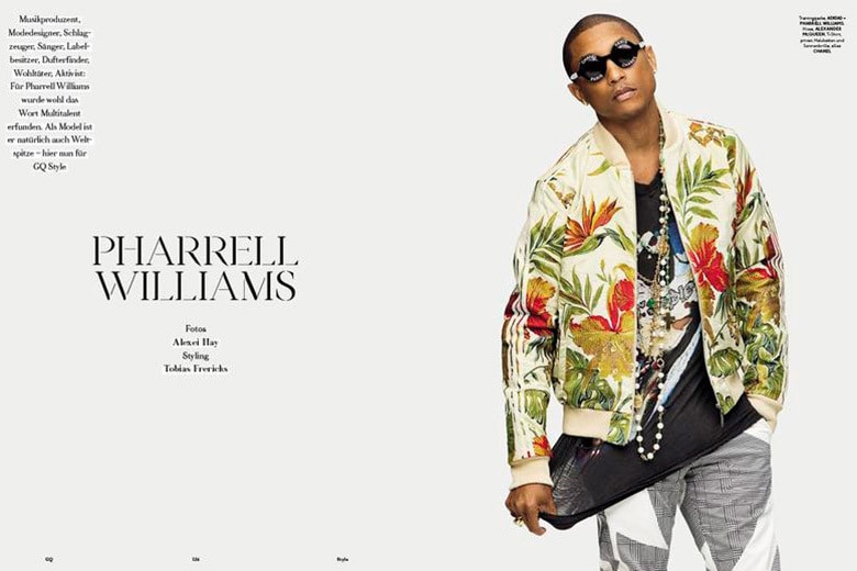 Pharrell Williams 出鏡擔綱《GQ Style》德國版封面人物