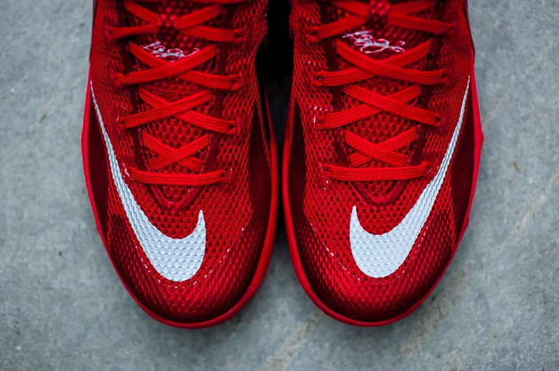 近賞 Nike Lebron 12 Low PRM 全紅配色設計
