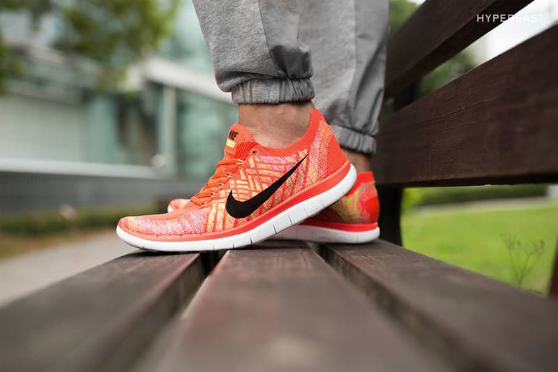 近賞 Nike Free 4.0 Flyknit「Bright Crimson/Hot Lava」配色設計