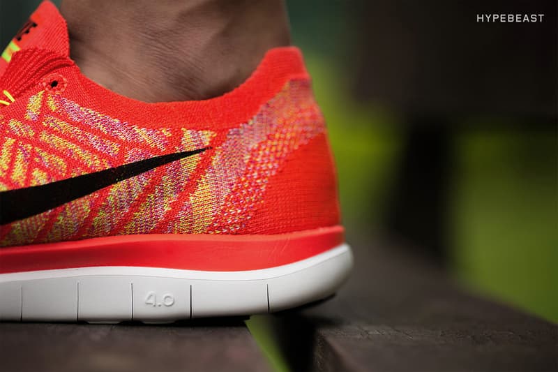 近賞 Nike Free 4.0 Flyknit「Bright Crimson/Hot Lava」配色設計