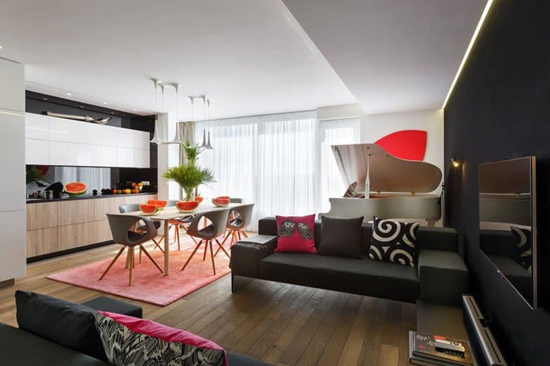 Elena Chernigina & Anton Bazaliysky 打造俄羅斯「絢彩」四人公寓
