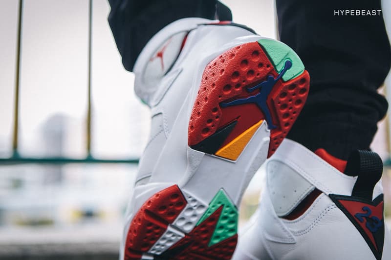 近賞 Air Jordan 7 Retro「Hare」別注配色