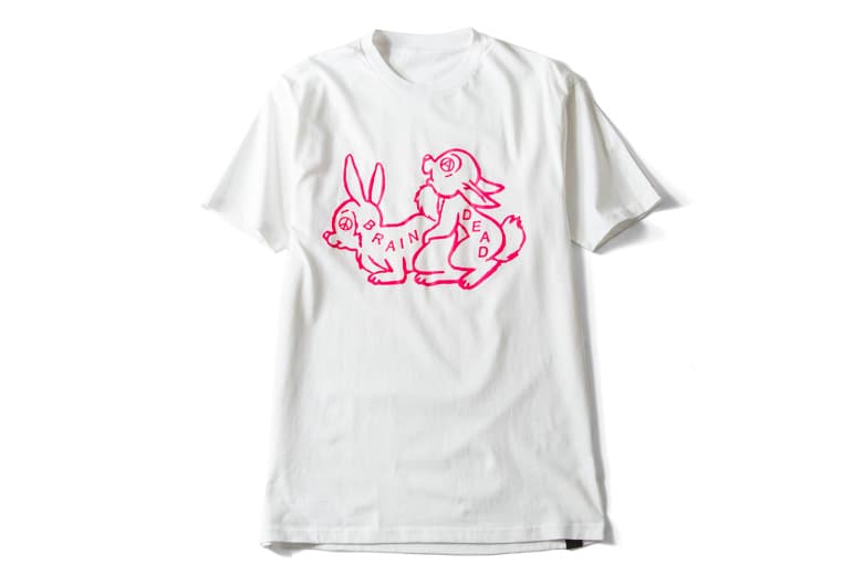 Union Los Angeles x Brain Dead「Bunny F*ck」聯名 T-shirt 與霓虹燈