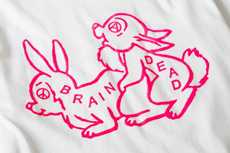 Union Los Angeles x Brain Dead「Bunny F*ck」聯名 T-shirt 與霓虹燈
