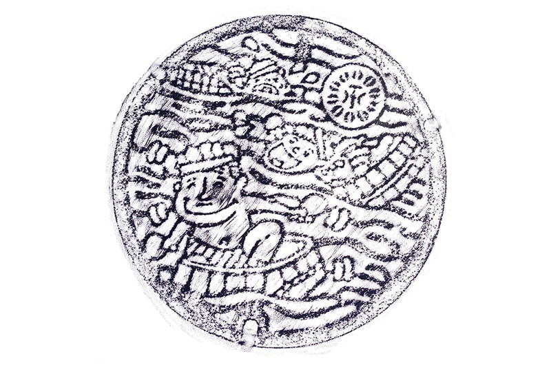 David Robert 將日本渠蓋設計轉幻為美術版畫