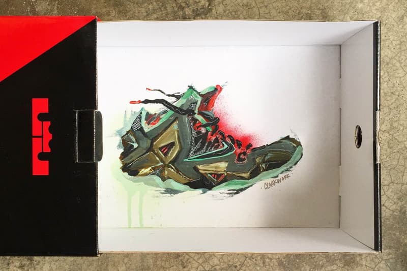 插畫師 Cloakwork 最新鞋盒藝術作品