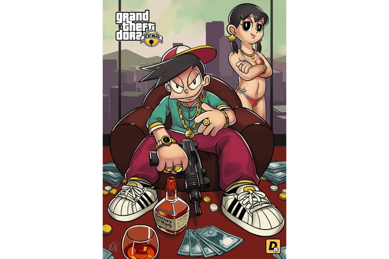 多啦 A 夢 x Grand Theft Auto 惡搞圖片
