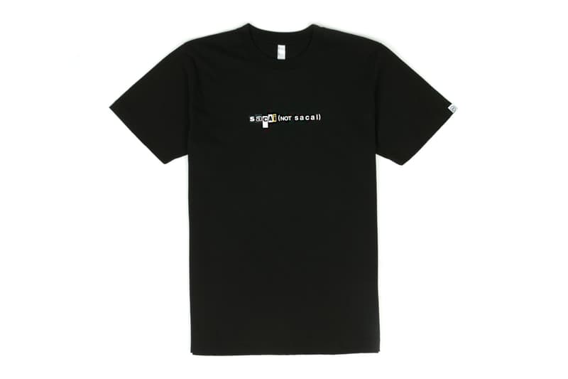 sacai x fragment design「sacai (not sacai)」聯名 Tee