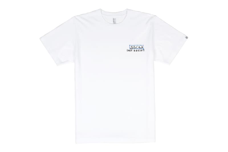 sacai x fragment design「sacai (not sacai)」聯名 Tee