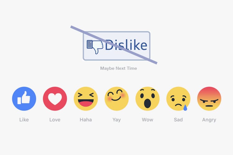 Facebook Like 變多個表情 Dislike 無份