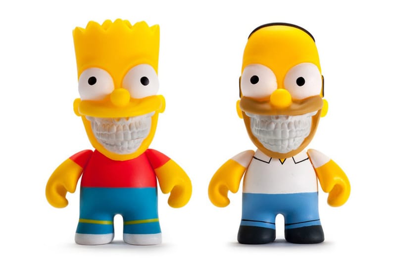 Ron English x Kidrobot Bart & Homer Simpson「Grin」聯名玩偶