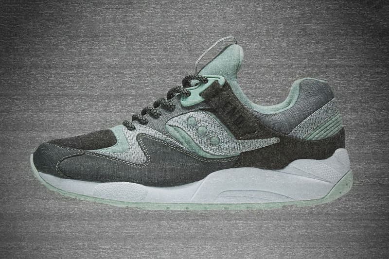 END. x Saucony Grid 9000「WHITE/NOISE」配色