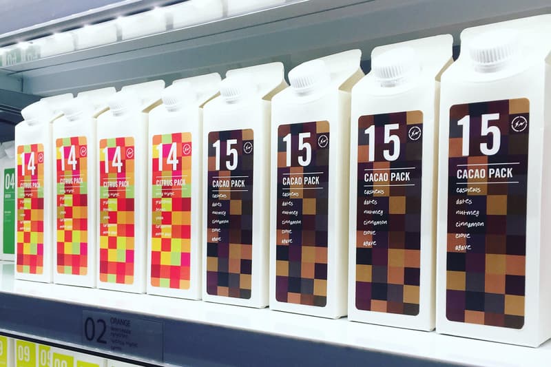 fragment design x The Butcher's Daughter 聯名飲品