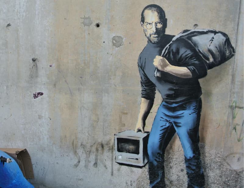Banksy 新作 Steve Jobs  解釋難民貢獻
