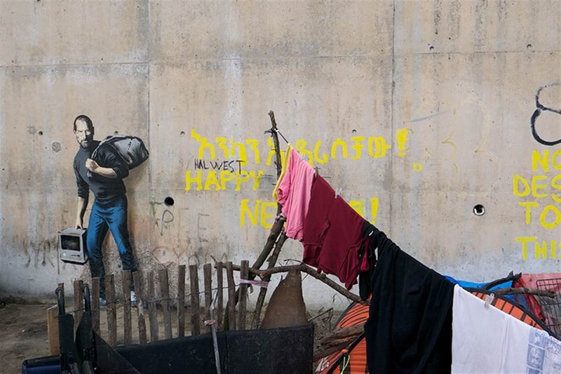 Banksy 新作 Steve Jobs  解釋難民貢獻
