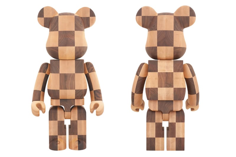 Karimoku x Medicom Toy 聯名木製格紋 1000% BE@RBRICK