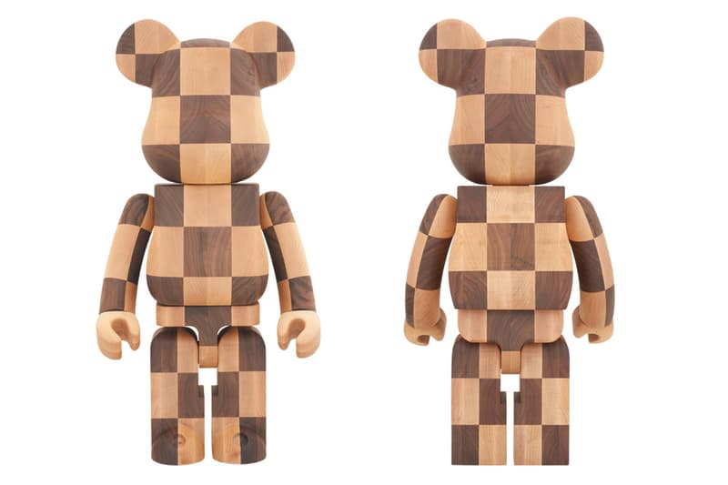 Karimoku x Medicom Toy 聯名木製格紋 1000% BE@RBRICK