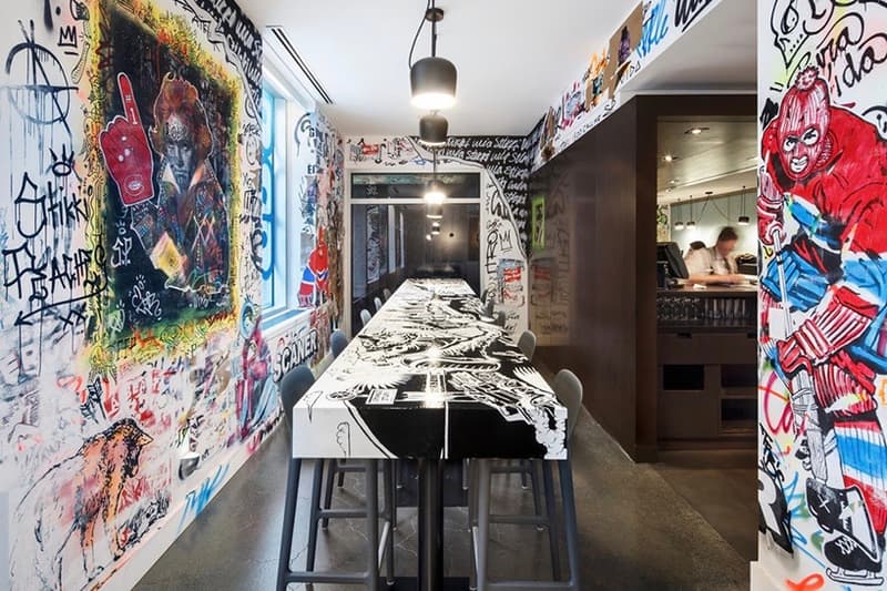 街頭壁畫「入侵」加拿大蒙特利爾 W Hotel 餐廳