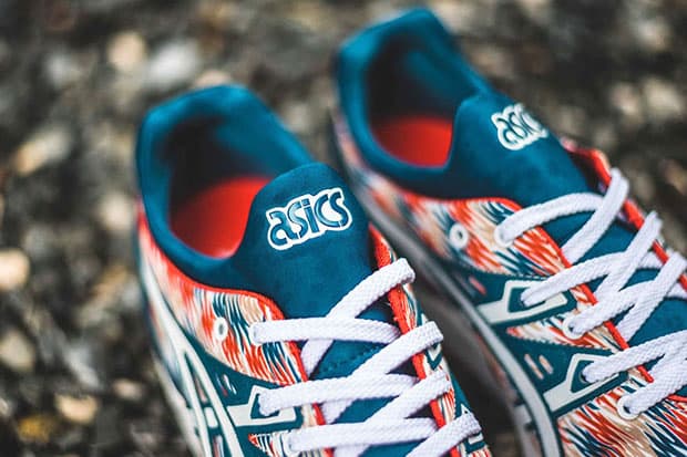  asics gel kayano trainer evo blue orange graphic