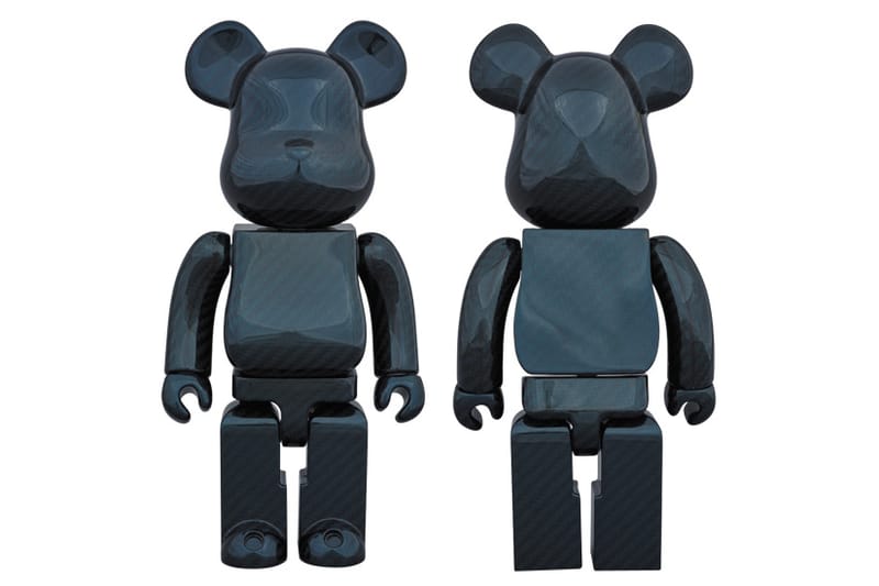 Medicom Toy 400%「Dry Carbon Blue」Bearbrick 玩偶