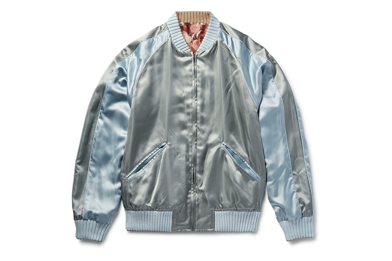gucci reversible silk floral bomber jacket