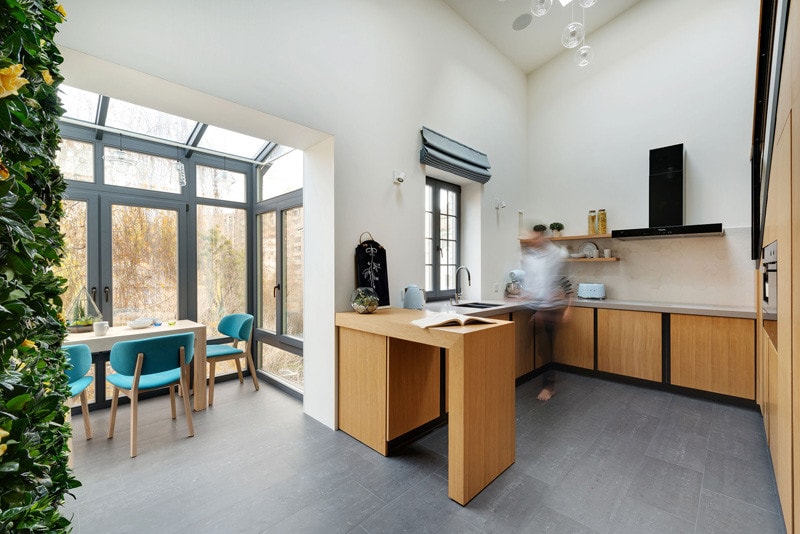 ki design studio was designed an apartment with slide