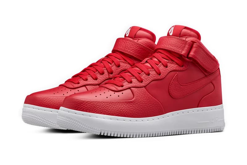 搶先預覽 NikeLab Air Force 1 Mid 紅白與全白配色