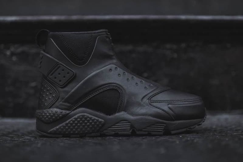 Nike WMNS Huarache Run Mid PRM 全黑配色