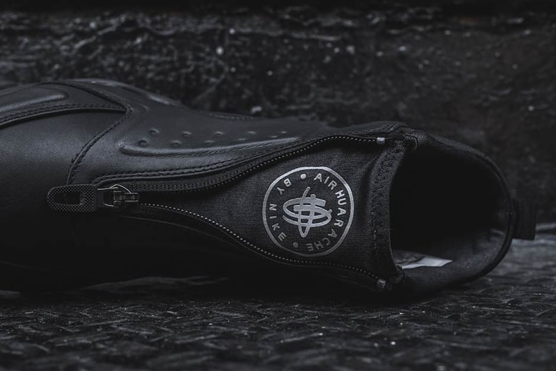 Nike WMNS Huarache Run Mid PRM 全黑配色