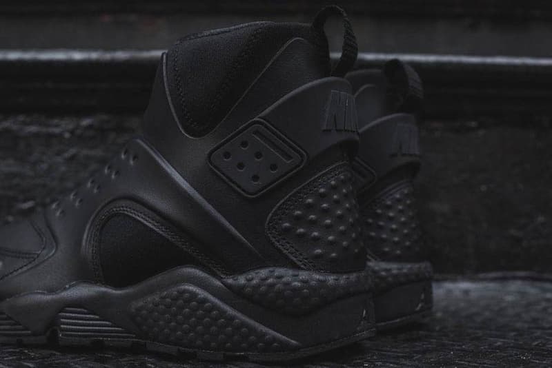 Nike WMNS Huarache Run Mid PRM 全黑配色