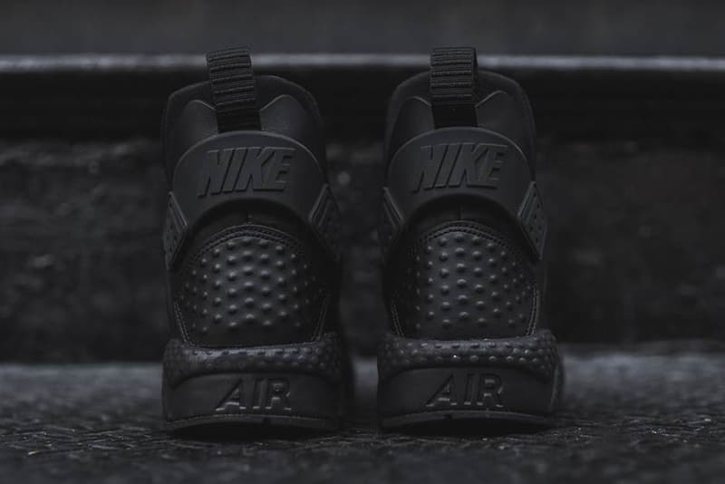 Nike WMNS Huarache Run Mid PRM 全黑配色