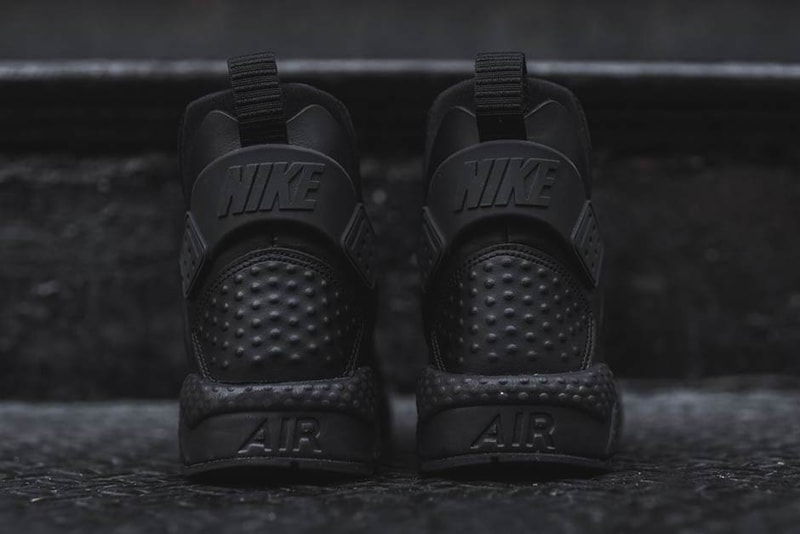 Nike WMNS Huarache Run Mid PRM 全黑配色
