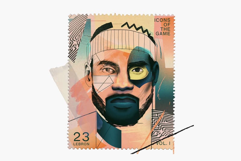 插畫師打造「Icons of The Game」NBA 主題郵票