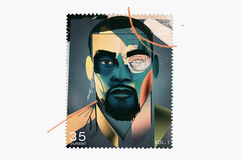 插畫師打造「Icons of The Game」NBA 主題郵票