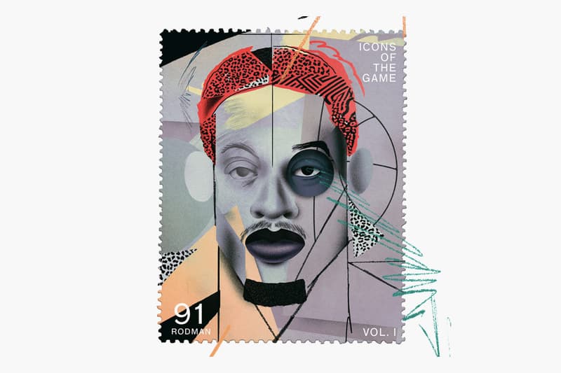 插畫師打造「Icons of The Game」NBA 主題郵票