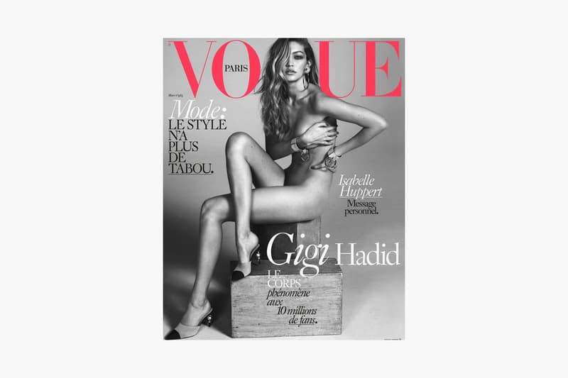 Naked Gigi Hadid Vogue Paris March