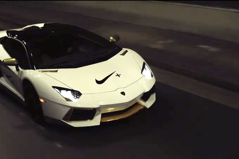 出勤！Nike 以 Lamborghini Aventador 最強送貨車隊