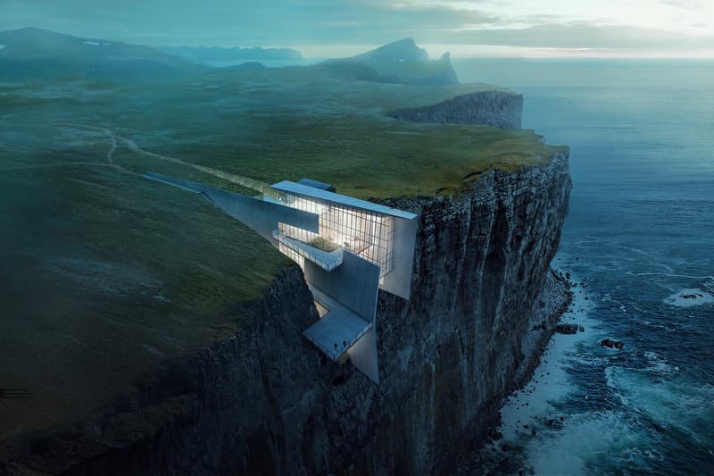 建築視覺師 Alex Hogrefe 打造「Cliff Retreat」海岸懸體項目
