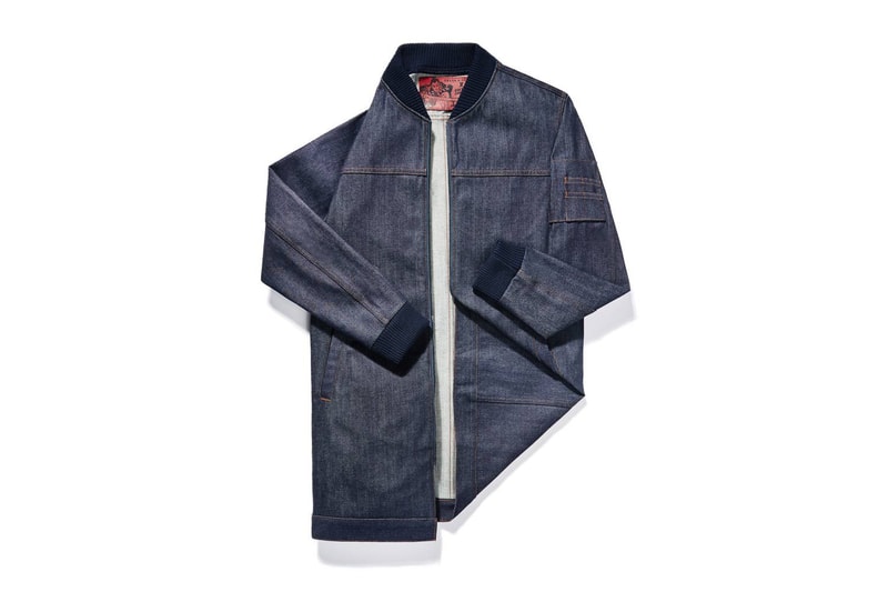 Frank & Oak x Naked & Famous 長款丹寧 Bomber 外套