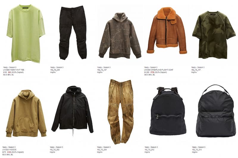 價格曝光！Yeezy Season 3 產品目錄洩露