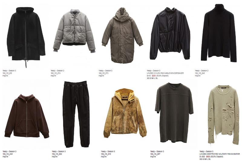 價格曝光！Yeezy Season 3 產品目錄洩露