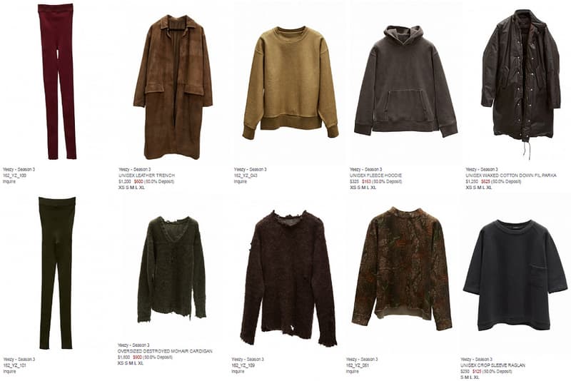價格曝光！Yeezy Season 3 產品目錄洩露