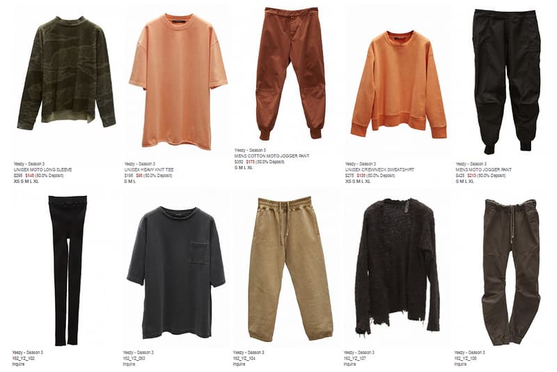 價格曝光！Yeezy Season 3 產品目錄洩露